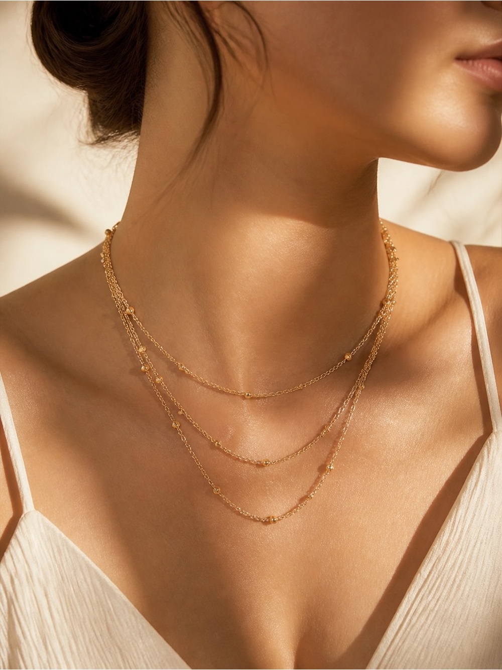 “Short & Sweet” Boho Bead Layered Choker Necklace - Picture 1 of 6